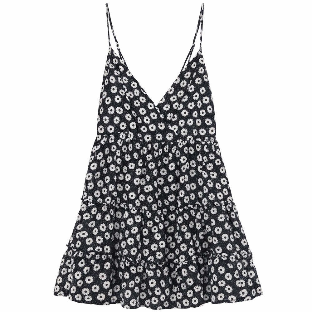 SOLD Maurices Black and White Daisy Print Dress